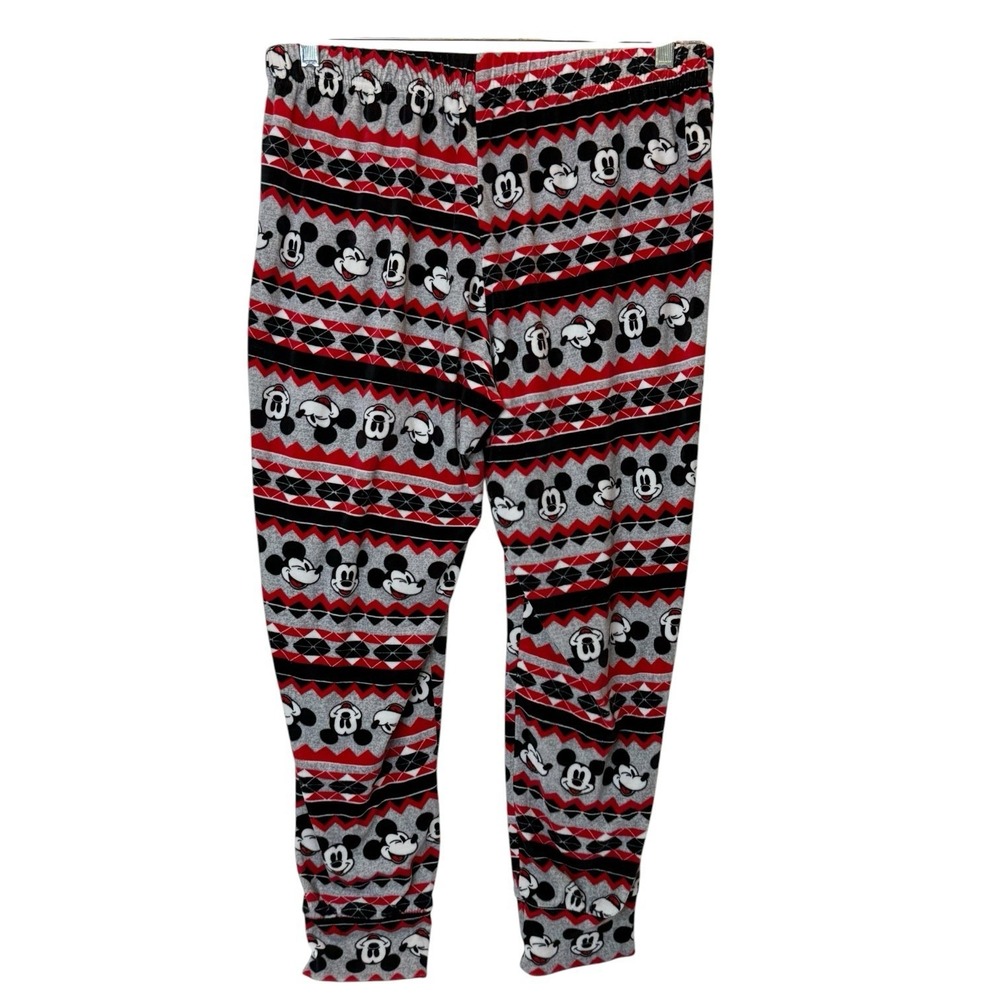 Disney Mickey‎ Mouse Fleece 2 Piece Long Sleeve Pajamas Womens L 12/14 - Picture 3 of 9